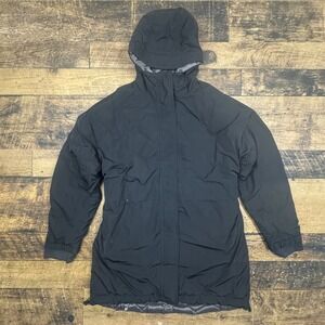 Athleta Black Down Filled Insulated Hooded Parka Jacket Women's Size Medium?